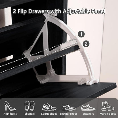 Shoe Storage Cabinet Entryway, Narrow Shoe Cabinet - Image 4