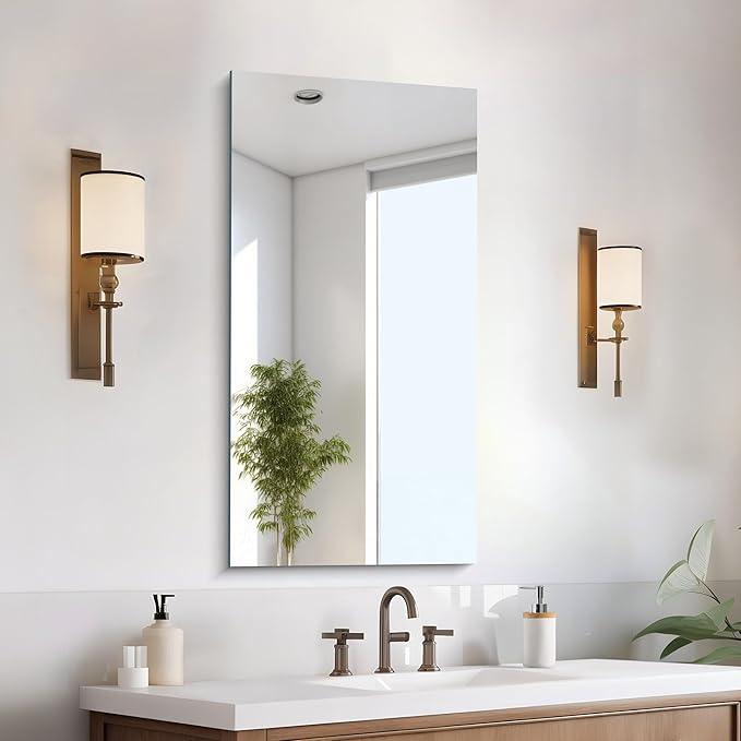 CILIBER Frameless Mirror, 20x40 Inch Bathroom Mirrors by CILIBER