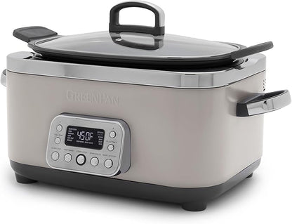 GreenPan Elite 14-in-1 Programmable 6QT Electric Slow Cooker, Dishwasher Safe by GreenPan