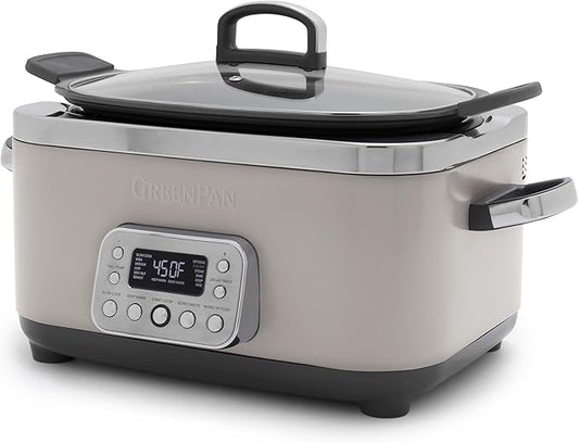GreenPan Elite 14-in-1 Programmable 6QT Electric Slow Cooker, Dishwasher Safe by GreenPan
