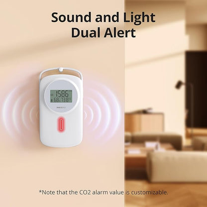 INKBIRD CO2 Monitor Ndir CO2 Detector 3 in 1 Meter | Carbon Dioxide & - Image 5