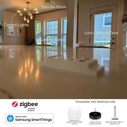 zunzunbee Slate Switch – Zigbee 3.0 Smart Wall Button Remote, Works - Image 5