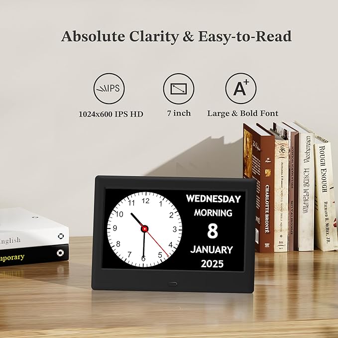 2025 NEW, Digital Clocks, Auto-Dimming, 12 Reminders & 6 Alarms, Button & - Image 3