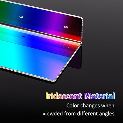 2 Pack Iridescent Acrylic Floating Shelves 15 Inches, Wall Hanging Bathroom - Image 7