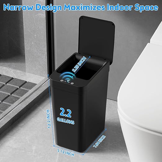 Bathroom Trash Can with Lid, KOEYLE 2 Pack 2.2 Gallon Automatic Touchless - Image 4