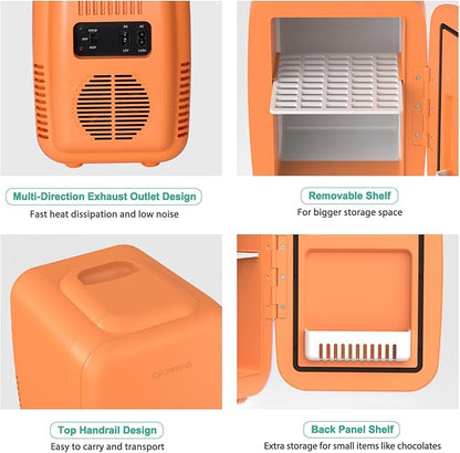 CROWNFUL Mini Fridge, 4 Liter/6 Can Portable Cooler and Warmer Personal - Image 7