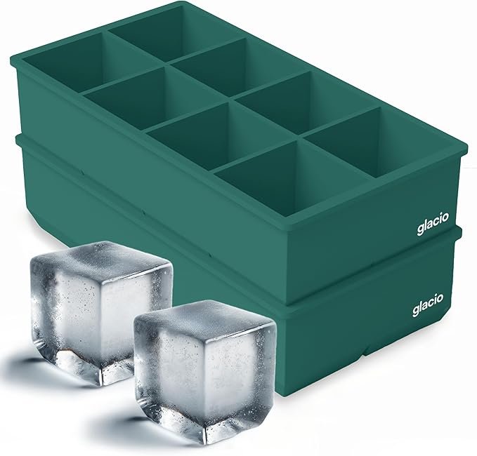 Ice Cube Molds – 2-Pack Silicone Trays by glacio