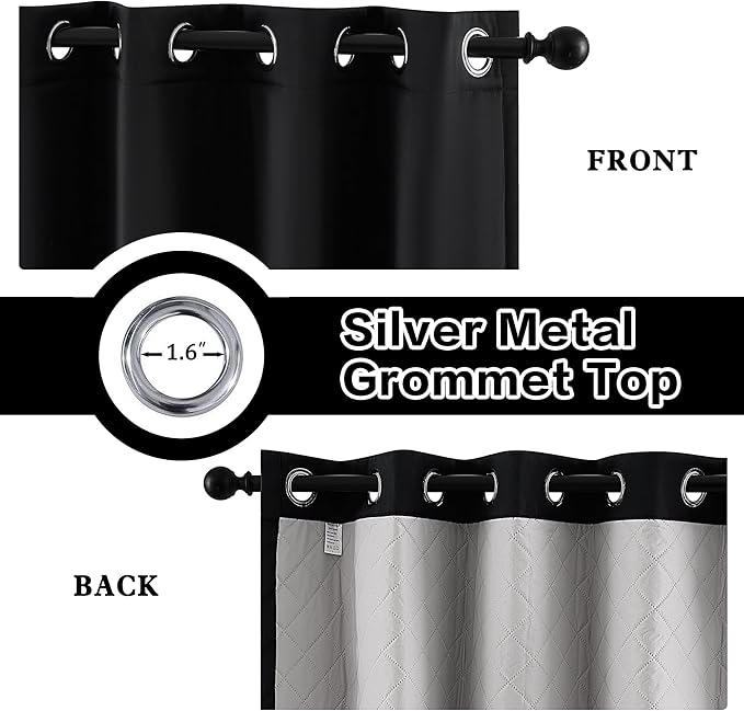 Soundproof 3 Layers Heavy Curtains Full Blackout Thermal Insulating Curtains - Image 2