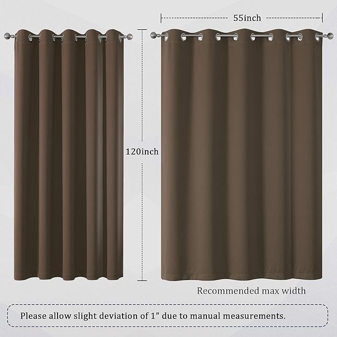 DUALIFE 120 Inches Long Coffee Colour Curtains - Image 6