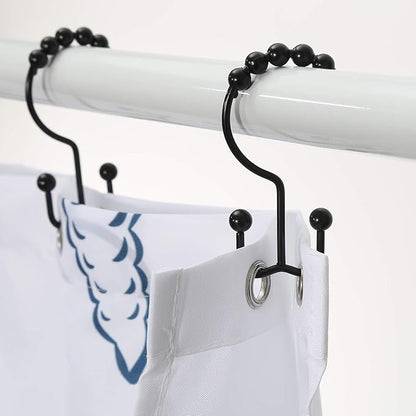 Shower Curtain Hooks, Goowin Shower Curtain Rings, Stainless Steel Black Shower - Image 6