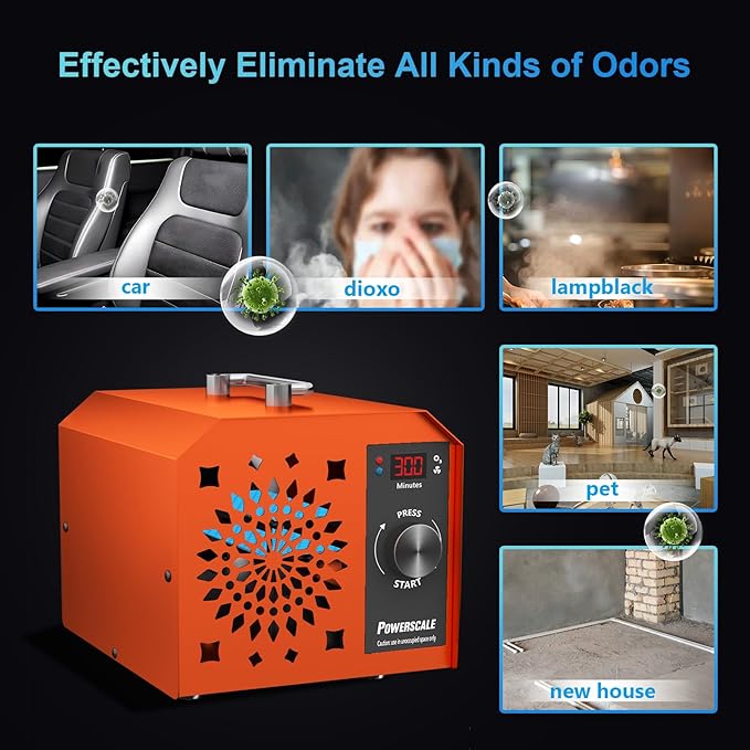 Powerscale Commercial Ozone Machine 250, 000mg/h Odor Removal Intelligent - Image 5