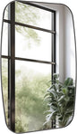 Black Oval Mirror, Oblong Bathrrom Mirror Modern Anti Rust by Bolrok