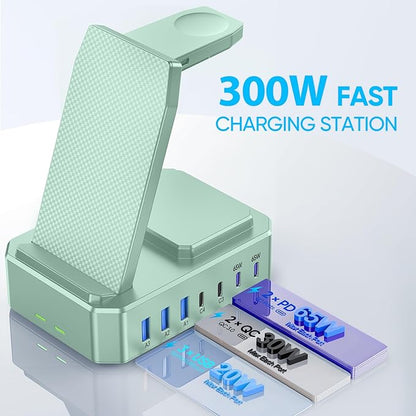 300W Charging Station for Multiple Devices Apple, Zutspzss 10 in 1 Wireless - Image 4