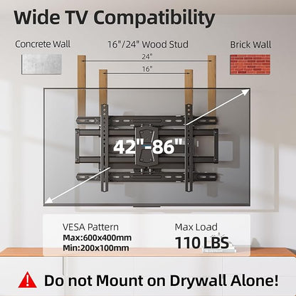 USX STAR Full Motion TV Wall Mount 24 inch Studs - Image 2