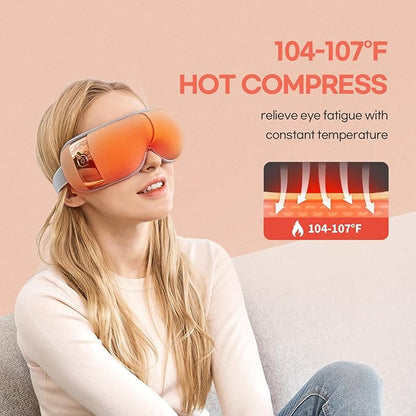 HubiCare Eye Massager with Heat, and Music Helps Relieve Strain, Dark Circles - Image 3
