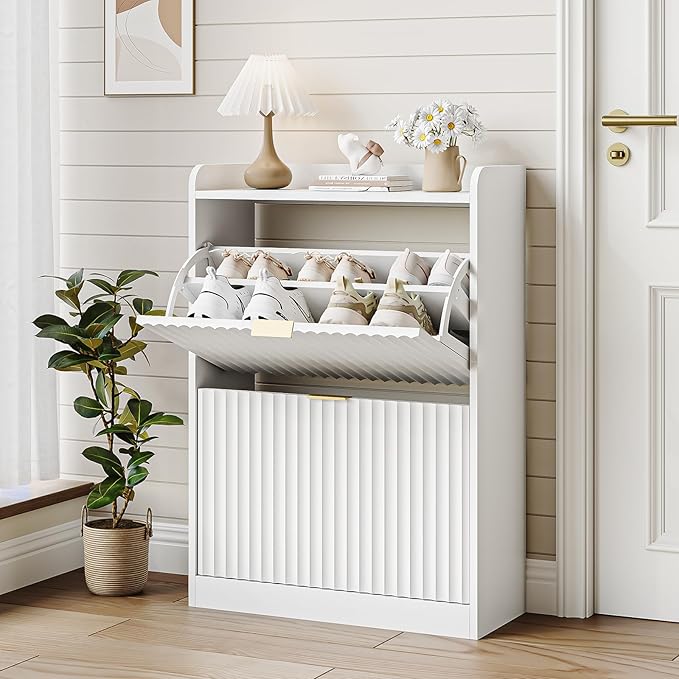 CHUWELL Fluted Shoe Cabinet Storage by CHUWELLStorageCabinet