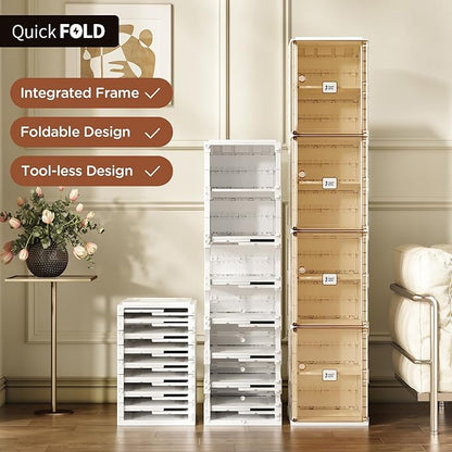 ANTBOX Shoe Organizer Storage Box, Portable Folding Shoe Rack - Image 3