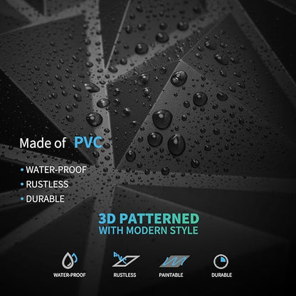 Art3d 33-Pack 3D Wall Panels for Interior Wall Decor, Modern Diamond Textured - Image 5