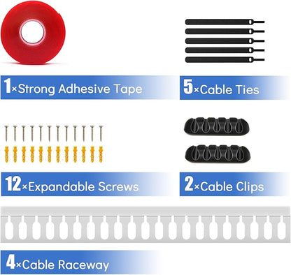 Cable Duct Management Raceway Kit, 62.8" Server Rack Cable Management, Cable - Image 7