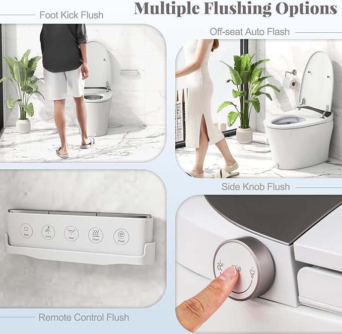 Giantex Smart Toilet, Elongated Bidet Toilet - Image 2