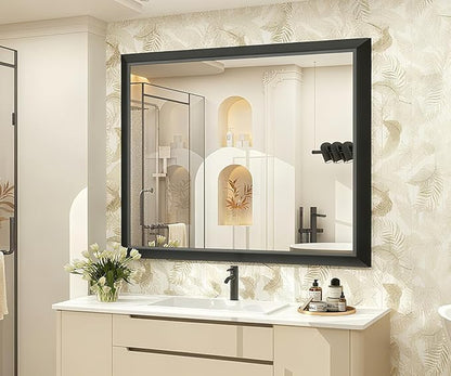 SMIROR Matte Black Bathroom Mirror - Image 6