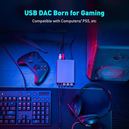 Fosi Audio K5 Pro Gaming DAC Headphone Amplifier Mini Hi-Fi Stereo - Image 4