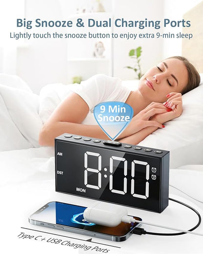 Alarm Clock for Bedroom Heavy Sleepers, Dual Alarms, Weekday/Weekend/Everyday - Image 5