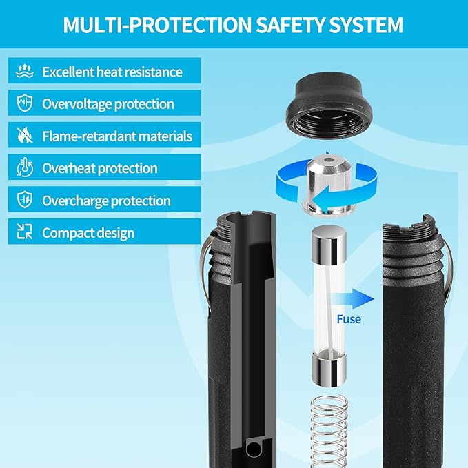 12V/24V DC Power Cord for Car Fridge Freezer、Portable Car Refrigerator，12 Volt - Image 5