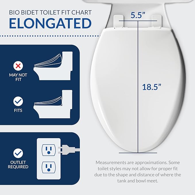 Bio Bidet DLS Premium Heated Bidet Seat, Warm Water & Air Dryer, Auto Open and - Image 7