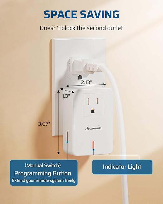 DEWENWILS Wireless Remote Wall Switch and Outlet, Plug in Remote Control Outlet - Image 4