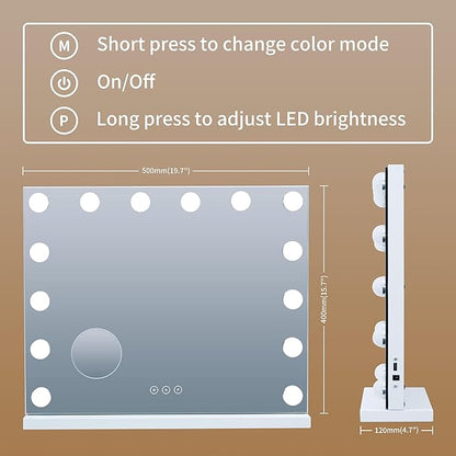 Vanity Mirror with Lights Lighted Makeup Mirror with Dimmable LED Bulbs - Image 4