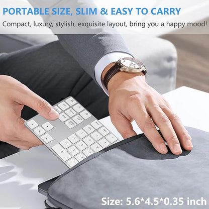 Lekvey Bluetooth Number Pad, Aluminum Rechargeable Wireless Numeric Keypad Slim - Image 7