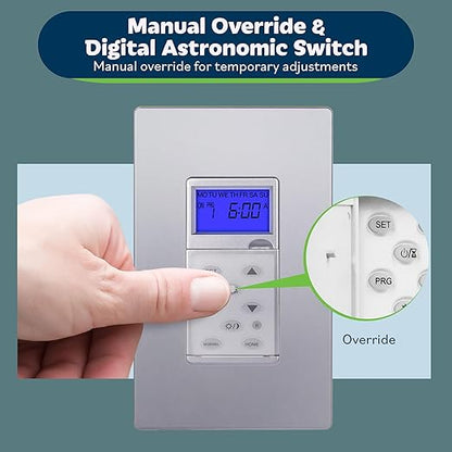 TOPGREENER Digital Astronomic Timer Switch, 7-Day Programmable Sunrise Sunset - Image 5