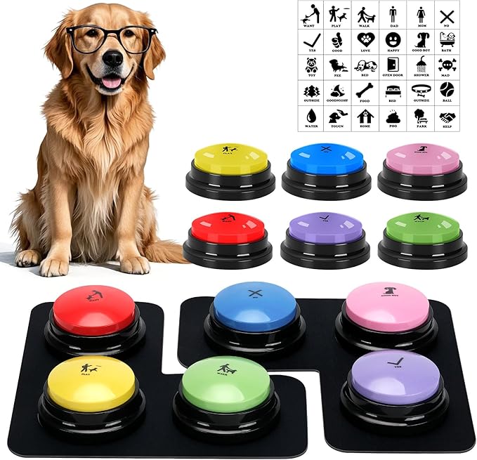 Dog Buttons for Communication, 30s Voice Recording Speaking Button Pet Speech by ESYELEC