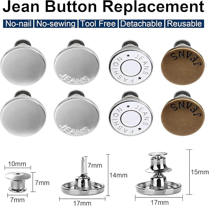 TOOVREN Upgraded 8 Sets Button Pins - Image 3