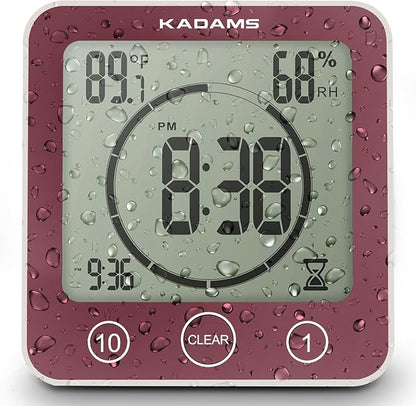 KADAMS Shower Clock Waterproof Bathroom Timer – Digital Wall Clock - Image 7
