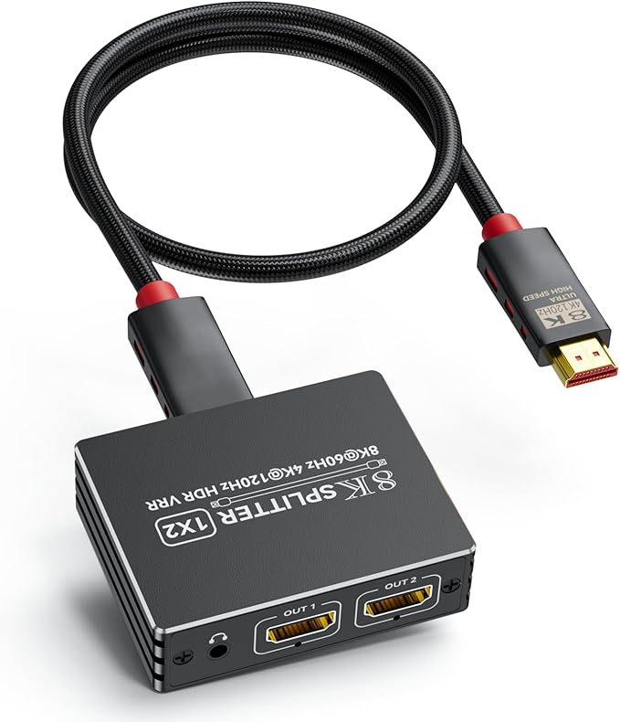 HDMI 2.1 Splitter 1 in 2 Out 4K 120Hz by BolAAzuL
