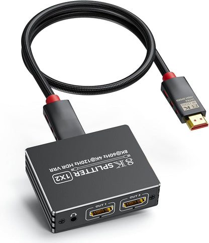 HDMI 2.1 Splitter 1 in 2 Out 4K 120Hz by BolAAzuL