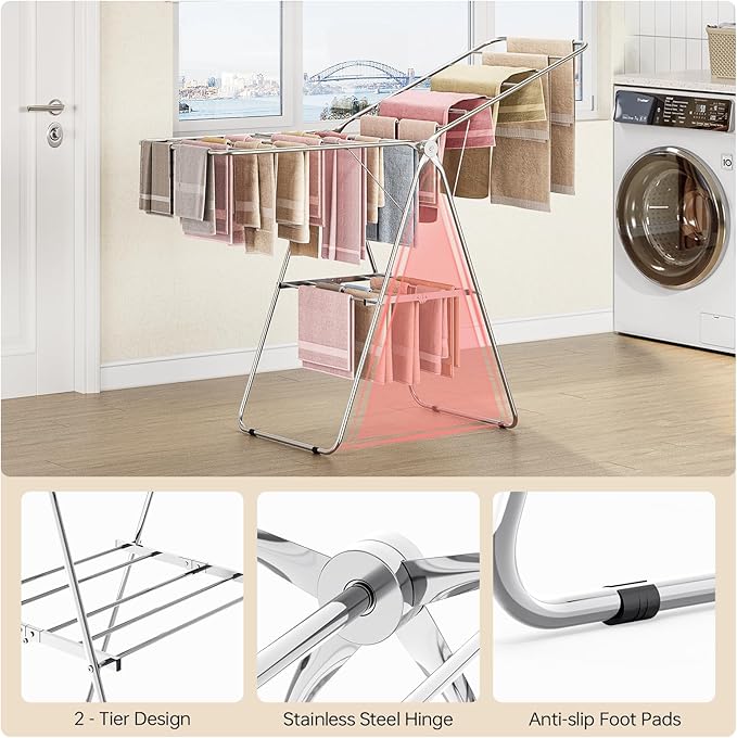 APEXCHASER Clothes Drying Rack Folding - Image 6