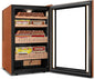 Tylza Leather Trim Cigar Humidor, 70L Cigar Humidor Cabinet by TYLZA