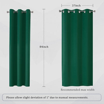 DUALIFE Christmas Green Blackout Curtains - Image 6