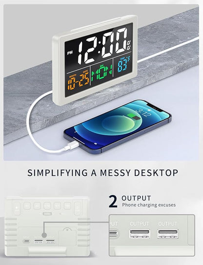 Digital Alarm Clock, with 5.5" Large LED Time Display, Adjustable Alarm Volume - Image 6