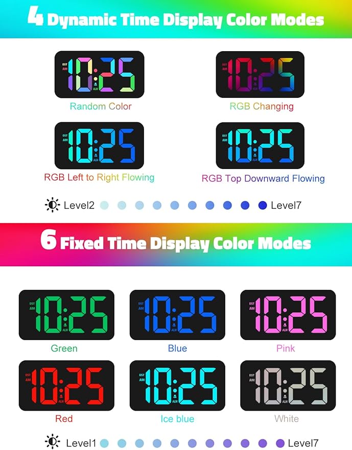 Mesqool Digital Alarm Clock for Bedrooms - Image 2