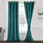 JIUZHEN Teal Velvet Curtains 96 inches by JIUZHEN