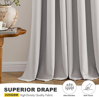 MIULEE Stone Blackout Curtains for Bedroom Living Room 84 Inches Long 2 Panels - Image 5