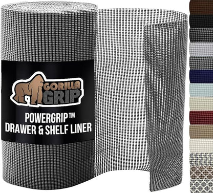 GORILLA GRIP powerGRIP Drawer Shelf and Cabinet Liner, Thick Strong Hold by GorillaGrip