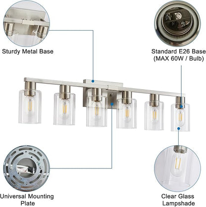6 Light Bathroom Light Fixtures, Bathroom Vanity Light - Image 8