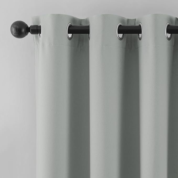 Beauoop Grey 100% Blackout Curtains 84 Inch Long 2 Panels - Image 9