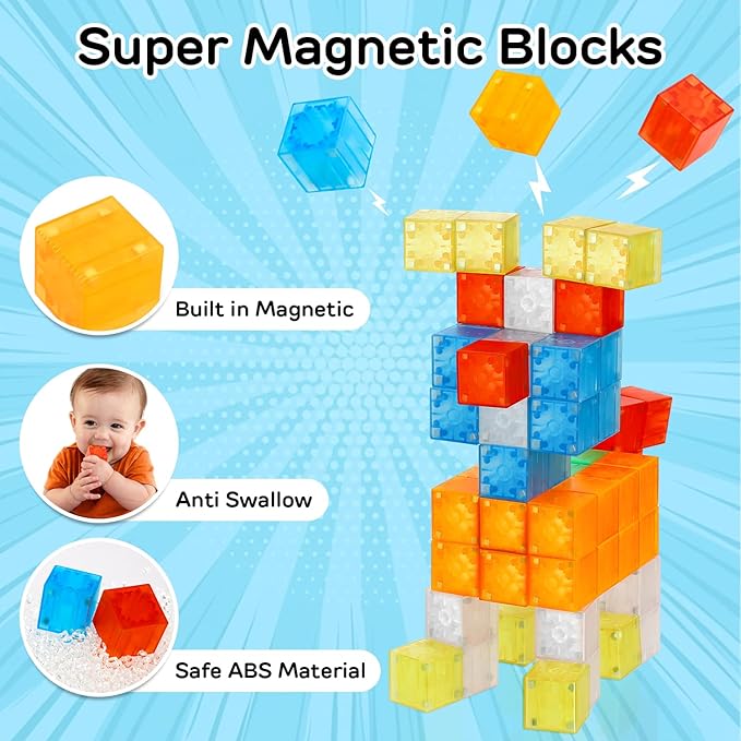 TOY Life 36PCS Magnetic Blocks for Kids Ages 4-8, Magnetic Building Blocks for - Image 8