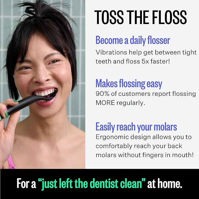 FLAUS Electric Flosser 3 Speeds + 135 Refill Heads Variety Pack Water Flosser - Image 5